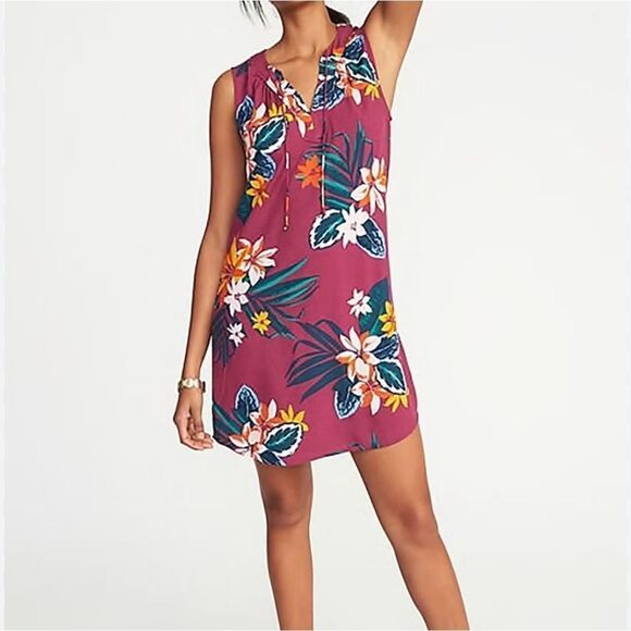 Old Navy Colorful Floral Dress - Picture 1 of 8